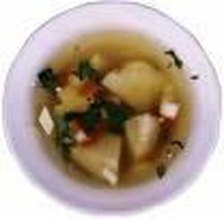 Caldo de Queso y Cebollas
